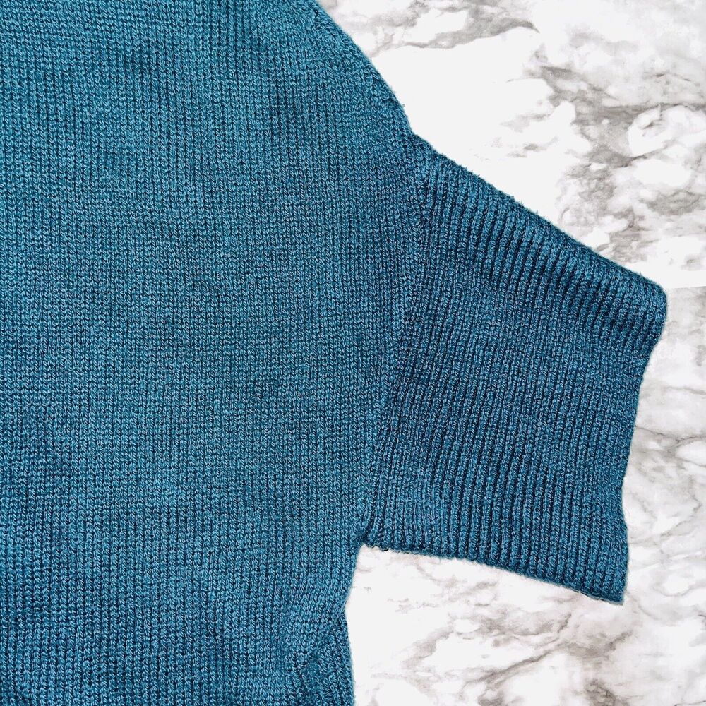CABI Fold Over Cowl Neck Sweater Dolman Sleeves Knit Relaxed Green Women Sm - Picture 3 of 6